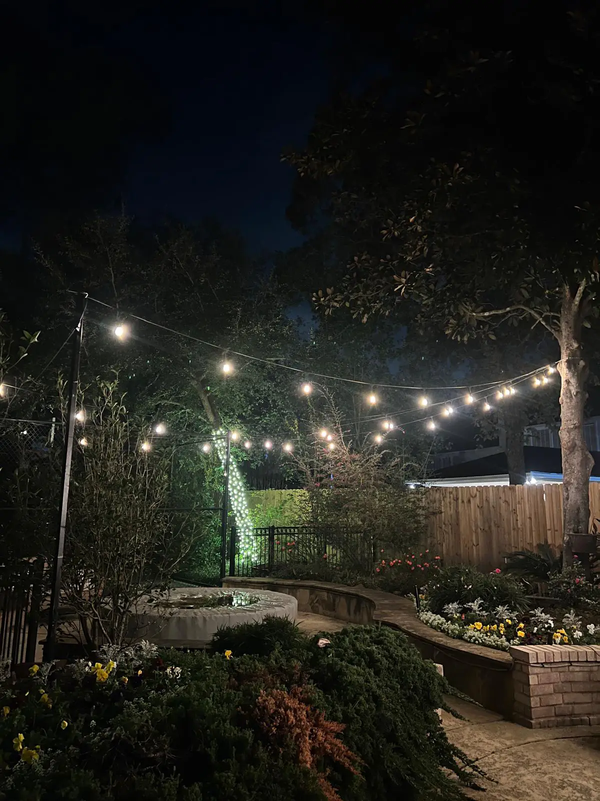 Patio String Lighting installation in Houston, Texas